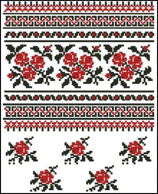Вышивка роз на сорочке Вышивка роз на сорочке